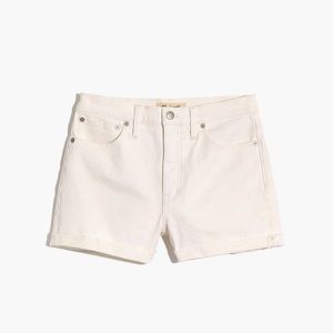 Madewell High-Rise Denim Shorts in Tile White Size 28